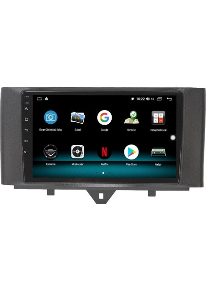 Smart Fortwo Android 13 Multimedya Carplay 4gb RAM+64GB HDD 2011-2017 Navigasyon Ekran