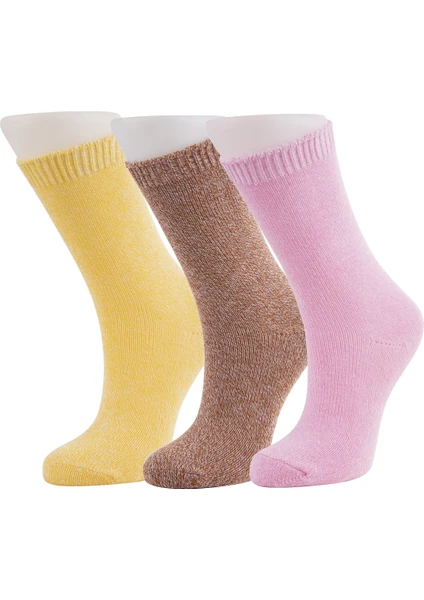 Moyra Socks 3'lü Sweet Baskılı Pamuklu Kışlık Kadın Soket