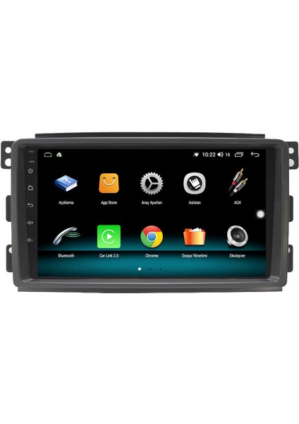 Smart Fortwo Android 13 Multimedya Carplay 4gb RAM+64GB HDD 2007-2010 Navigasyon Ekran