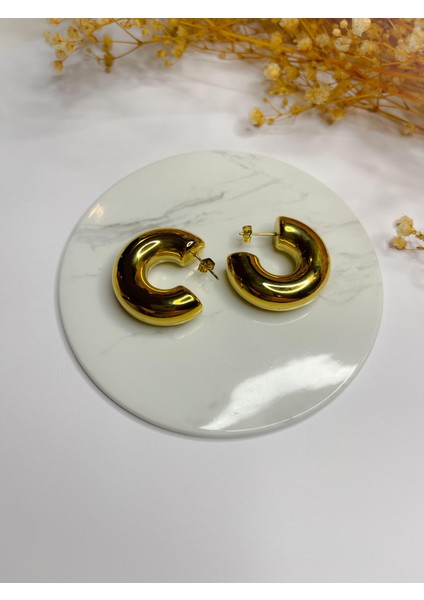 Çelik Küpe Bombeli Halka Model Küpe modelleri