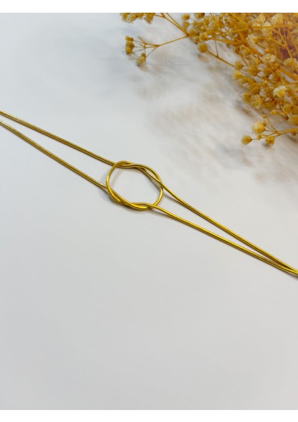 Çelik Bileklik Aşk Düğümü Bileklik Gold fırsatları