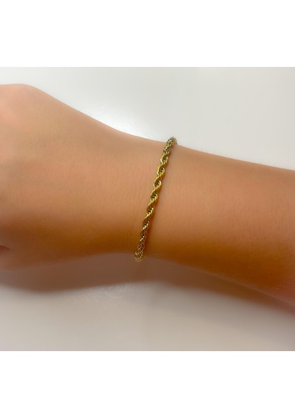 Çelik Bileklik Burgu Bileklik 4 mm Gold fiyatları