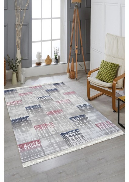 Kaymaz Tabanlı Makinada Yıkanabilir Dekoratif Salon Halısı Mutfak Halısı Yolluk