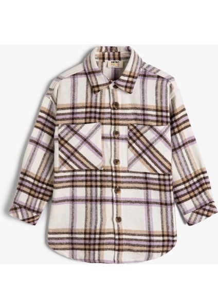 Gömlek Ceket Cep Detaylı Uzun Kollu