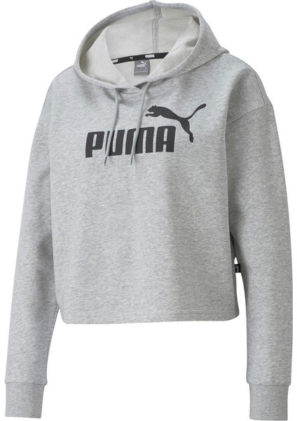 58687004 Ess Cropped Logo Hoodie Tr Kadın Sweatshirt