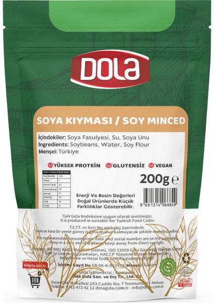 Glutensiz Soya Kıyması 200g