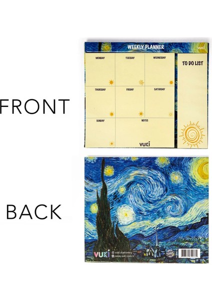 Masaüstü Haftalık Planlayıcı Defter Van Gogh