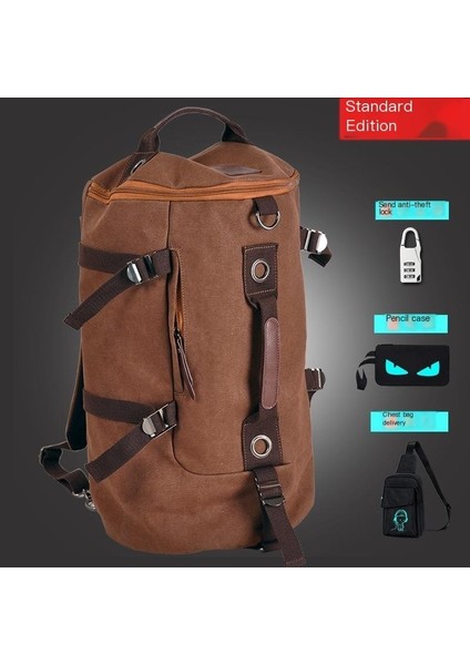 Kanvas Sırt Çantası Seyahat Çantası Bilgisayar Büyük Kapasiteli Sırt Çantası (Yurt Dışından)
