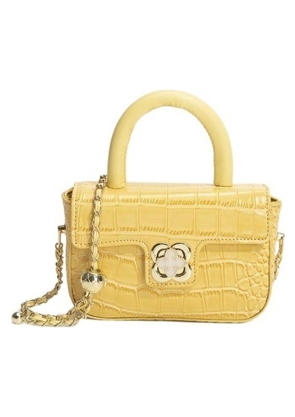 Zincir Çanta Üzerinde Timsah Altın Top (Yurt Dışından)