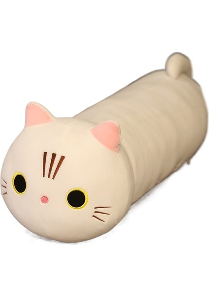 Kedi Uzun Yastık Silindirik Yastık Yastık Peluş Oyuncak (Yurt Dışından)