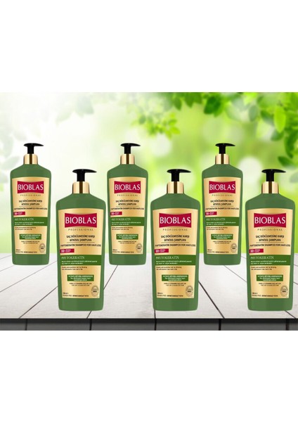 Pytokeratin Kuru ve Yıpranmış Saçlar İçin Professional Onarıcı Şampuan 1000 ml x 6 Adet