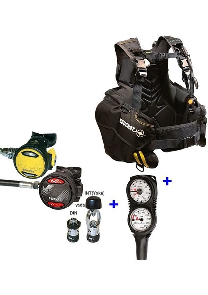 Scuba Set Fırst, Regülatör, Ahtapot, 1dıve Bc, Konsol, Dın-Xs-S