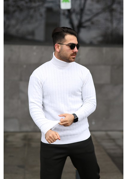 Unisex Balıkçı Yaka Triko Kazak