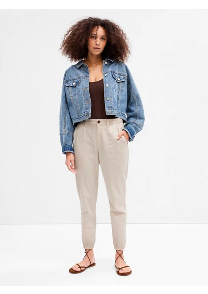 Twill Girlfriend Jogger Washwell™ Pantolon