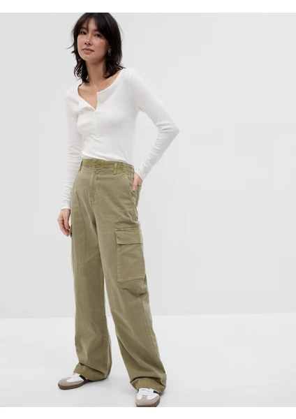 Loose Khaki Kargo Washwell™ Pantolon