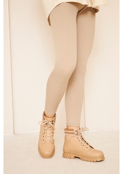 M.p Kaymaz Taban Soğuk Geçirmez Suya Dayanıklı Çoraplı Kadın Bot Postal Çizme Kışlık Bot indirimleri