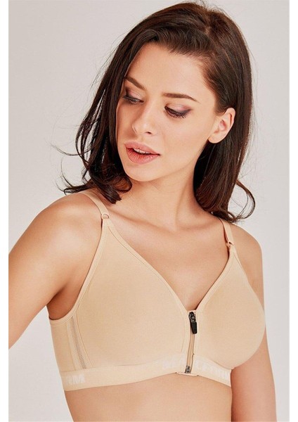 Penye Protez Önden Fermuarlı Ten Toparlayıcı Sütyen C6T7N2O7 fırsatları