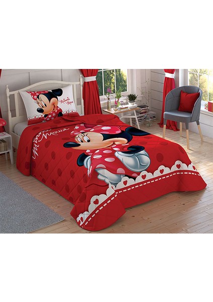Lisanslı Yatak Örtüsü Seti Minnie Lovely Tek Kişilik