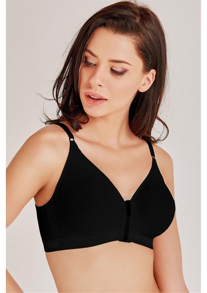 Penye Protez Önden Fermuarlı Siyah Toparlayıcı Sütyen C6T7N2O7 fırsatları