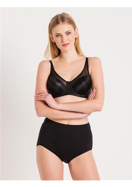 Büyük Beden Toparlayıcı Siyah Renk İçi Boş Sütyen C1T7N8O3 indirimleri