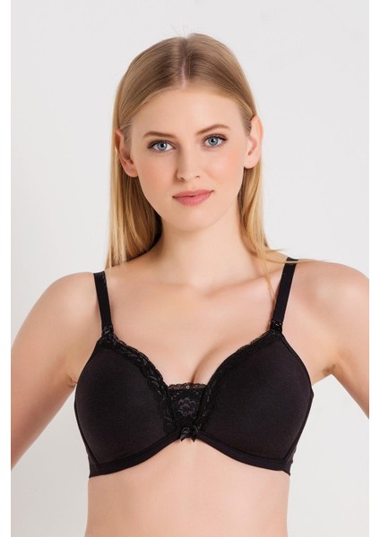 Kadın Siyah İnce Süngerli Emzirme Sütyeni C5T7N6O1 modelleri