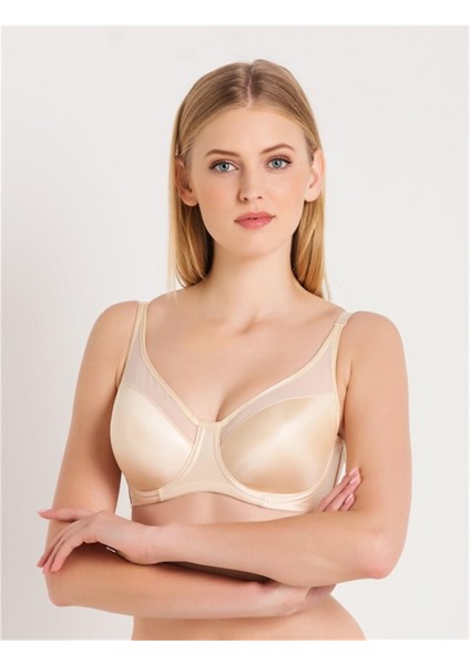 Büyük Beden Toparlayıcı Ten Renk İçi Boş Sütyen C1T7N8O3
