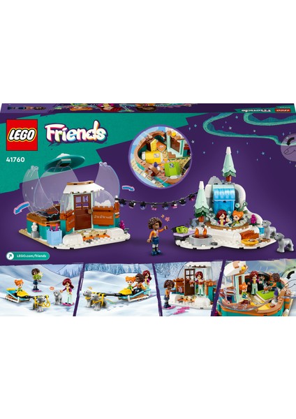 ® Friends İglu Tatili Macerası 41760 - 8 Yaş ve Üzeri Çocuklar için 3 Mini Oyuncak Bebek ve Oyuncak Köpek İçeren Yaratıcı Oyuncak Yapım Seti (491 Parça)