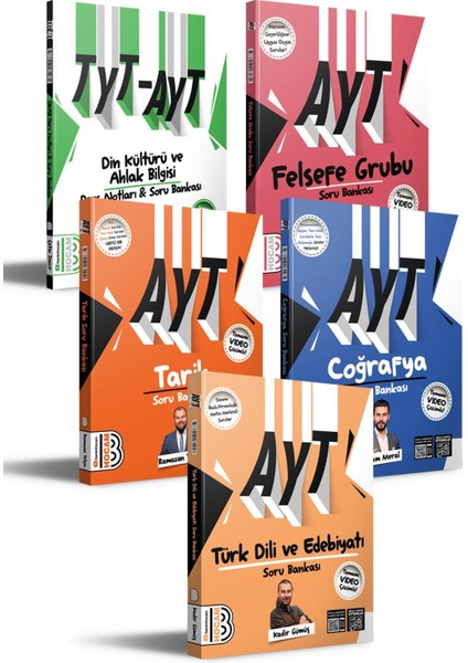 2024 AYT Sözel Tamamı Video Çözümlü Soru Bankası Seti 5 Kitap