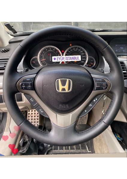 Honda Accord 2012 Bentley Desen Direksiyon Kılıfı Kendi Fabrikasyon Derisi Sökülerek Dikilir