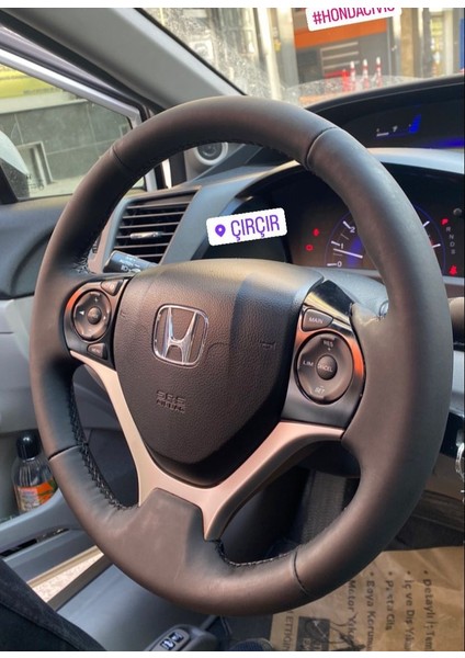 Honda Civic Fb7 Uyumlu Spor Bentley Desen Siyah Dikiş Direksiyon Kılıfı indirimleri