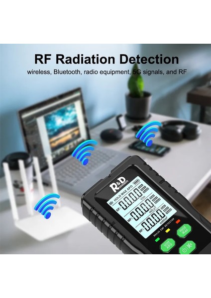 Emf Metre Elektromanyetik Alan Elektrik Alan Radyo Frekansı Radyasyon Dedektörü Ölçer