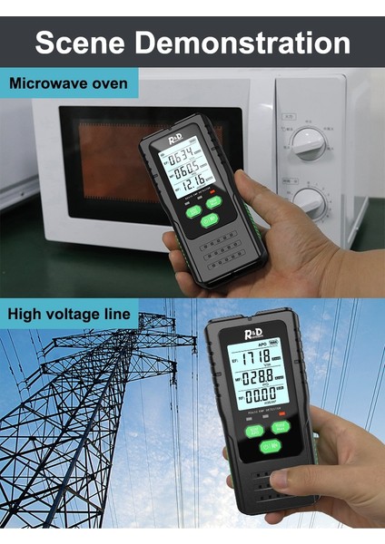 Emf Metre Elektromanyetik Alan Elektrik Alan Radyo Frekansı Radyasyon Dedektörü Ölçer