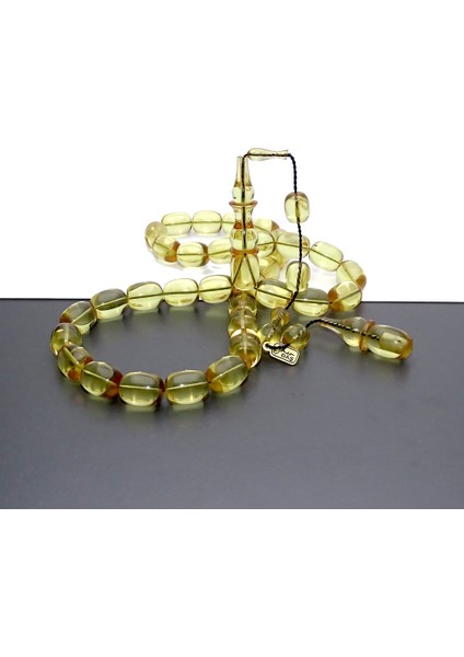 Usta Işçilikli Ürün Şeffaf Sarı Ateş Kehribar Tesbih fiyatları