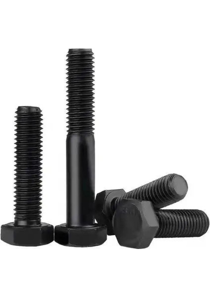 M12X80 Anahtar Başlı Civata 8.8 Siyah 1 Paket (10 Adet)