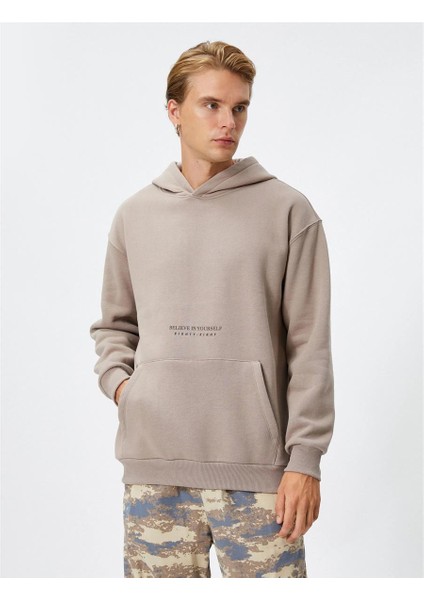 4WAM70168MK 055 Bej Erkek Pamuk Jersey Sweatshirt