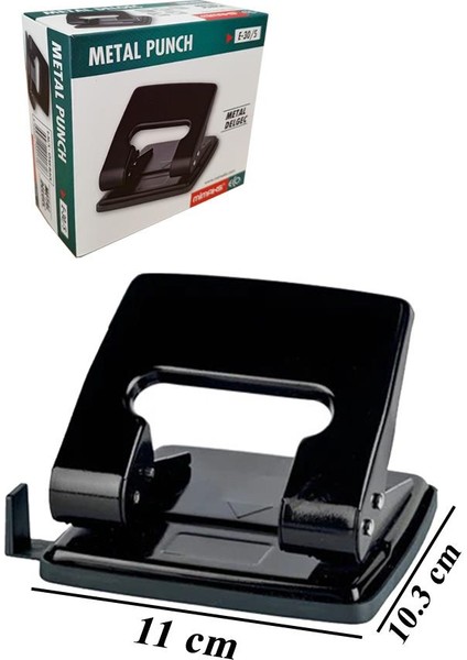 Delgeç Orta Boy Siyah 30 Sayfa Metal 1 Adet Enerji Tasaruflu Mimaks E-30/s Delegeç Perfaratör 1 Adet