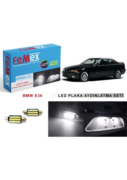 Bmw E36 LED Plaka Aydınlatma Ampul Seti Parlak Beyaz