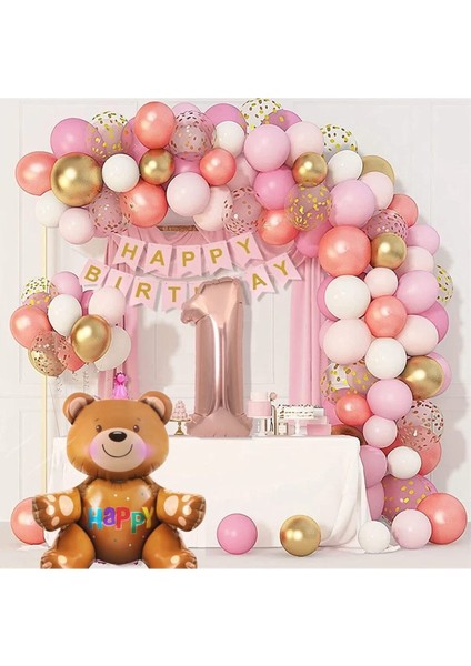 Lüks Oturan Ayı Balon Zincir Seti