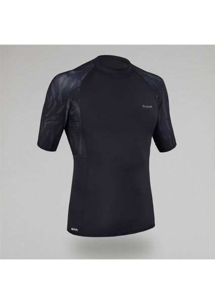 Olaian Erkek Uv Korumalı Kısa Kollu Sörf Tişörtü - Siyah - 500 modelleri