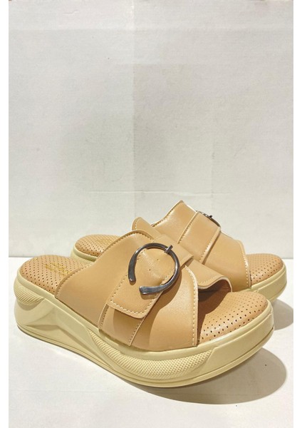 Kadın Reso Ten Konfor Ortopedik Taban Tokalı Terlik 130