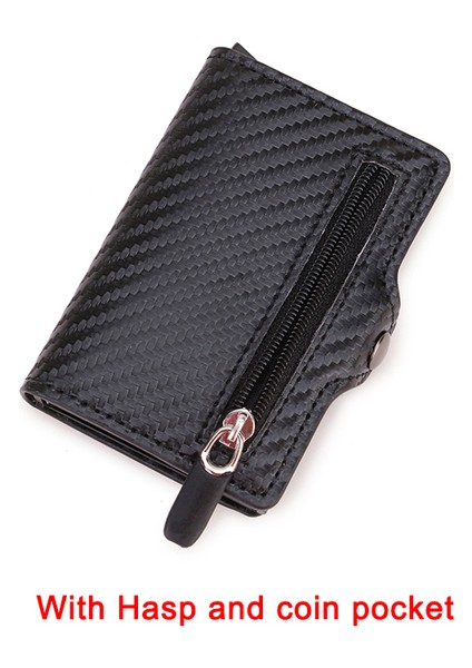 Karbon Siyahı Karbon Fiber Rfid Kart Tutucu Erkek Cüzdan Para Çantası Erkek Vintage Siyah Erkek Çanta 2022 Küçük Deri Mini Ince Cüzdan Cüzdanlar (Yurt Dışından)