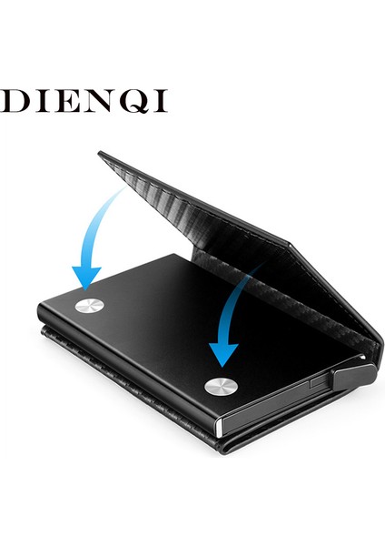 Mavi (Isim Hizmeti) Dıenqı Karbon Elyaf Cüzdanlar Erkek Rfid Kartlık Ince Cüzdan Sihirli Üç Katlı Deri Ince Mini Cüzdan Küçük Para Çantası Çanta Vallet (Yurt Dışından) fiyatları