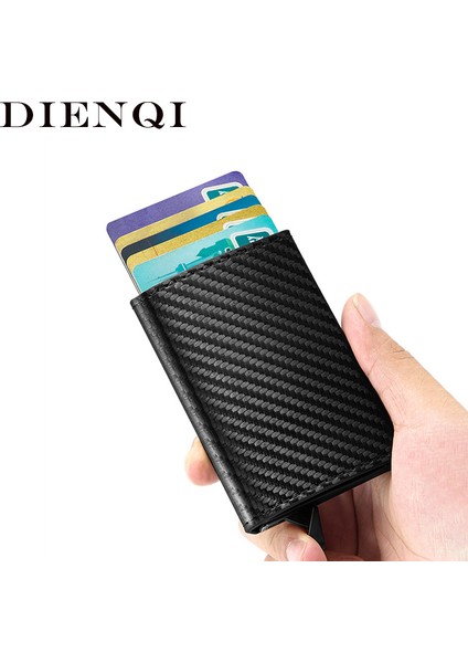 Mavi (Isim Hizmeti) Dıenqı Karbon Elyaf Cüzdanlar Erkek Rfid Kartlık Ince Cüzdan Sihirli Üç Katlı Deri Ince Mini Cüzdan Küçük Para Çantası Çanta Vallet (Yurt Dışından) modelleri