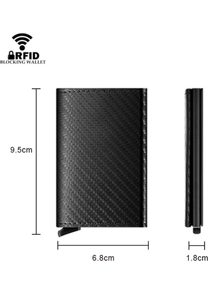 Mavi (Isim Hizmeti) Dıenqı Karbon Elyaf Cüzdanlar Erkek Rfid Kartlık Ince Cüzdan Sihirli Üç Katlı Deri Ince Mini Cüzdan Küçük Para Çantası Çanta Vallet (Yurt Dışından) indirimleri