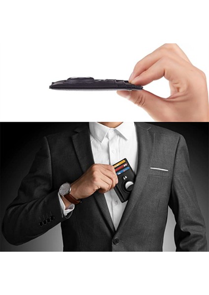 NAME-KB003-BLUE 2023 Yeni Ücretsiz Özelleştirilmiş Ad Airtag Erkek Deri Cüzdan Kart Kılıfı Rfid Hırsızlığa Karşı Kaydırma Kredi Kartı Tutacağı Akıllı Cüzdan Çanta (Yurt Dışından) indirimleri