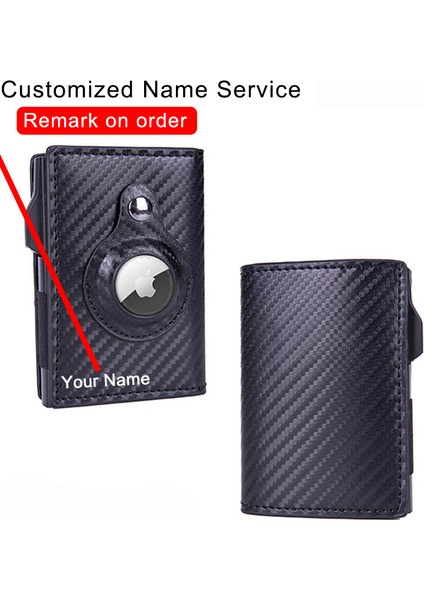Name-Ku-5-Coffee 2023 Yeni Özelleştirilmiş Ad Apple Hava Etiketi Cüzdan Erkek Kadın Deri Çanta Kimlik Kredi Kartı Tutucu Rfid Hava Etiketi Slayt Cüzdan Kart Sahibi (Yurt Dışından)