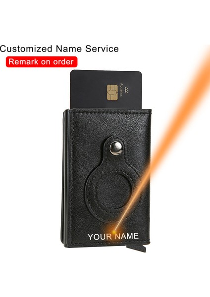 Siyah (Isim Hizmeti) Karbon Elyaf Kartlıklı Cüzdan Erkekler Marka Rfid Siyah Sihir Üçe Katlanan Deri Ince Mini Cüzdan Küçük Para Çantası Erkek Çantalar (Yurt Dışından)