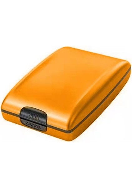 Sarı Akıllı Cüzdan Kart Tutucu Rfid Engelleme Hard Case Katı Kimlik Kredi Kartı Tarama Cardbag Korumak Erkek Kadın Gümüş Metal Bozuk Para Cüzdanı (Yurt Dışından)