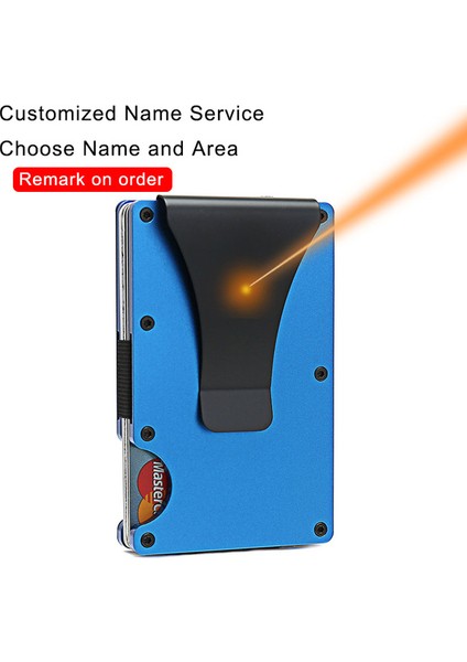 Mavi B Özelleştirilmiş Dıenqı Rfid Karbon Fiber Erkek Cüzdan Ünlü Marka Metal Ince Ince Erkek Cüzdan Para Çantaları Küçük Mini Aviator Sihirli Cüzdan Cüzdanlar (Yurt Dışından)