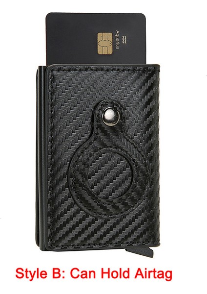 Karbon Fiber Karbon Fiber Kartlıklı Cüzdanlar Erkekler Marka Rfid Siyah Sihirli Üç Katlı Deri Ince Mini Cüzdan Küçük Para Çantası Erkek Çantalar (Yurt Dışından)